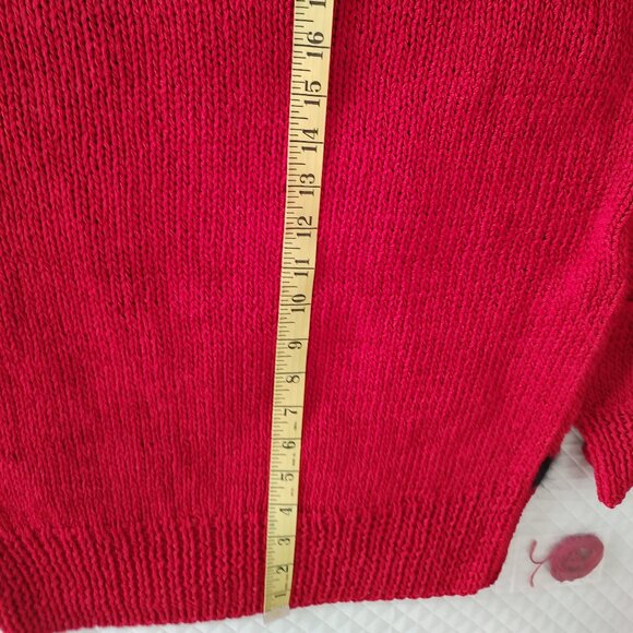 SHEILA RAYMOND CHUNKY KNITTED SWEATER HALO COLLAR DROP SHOULDER L/S RED MEDIUM - Picture 10 of 13